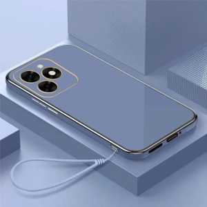 Softcase Itel S23 plus Case Luxury Plating Casing Silicone Free Tali Lanyard