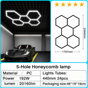 2026 New Rhombic Honeycomb LED Ceiling Light Garage Workshop Car Wash Auto Detailing Light
