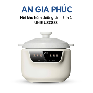 Nồi kho hầm dưỡng sinh 5 in 1 UNIE USC888 nắp sứ kép cao cấp – giữ nhiệt khóa ẩm bằng vi áp suất - An Gia Phúc