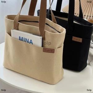[COD] folp New Canvas Tote Túi cho phụ nữ công suất lớn duy nhất Vai Túi sinh viên các lớp học đi lại mang túi Phụ nữ túi xách giản dị