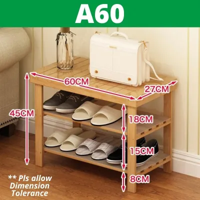 Bamboo Shoe Rack cum Bench Convenient Seat for Wearing Taking off Shoes Strong Durable