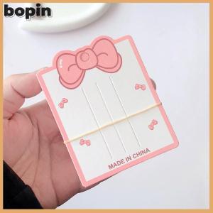Bopin 50pcs Pink Bow Display Cards For Hair Claw Clip Paper Card Headdress Card Hair Decoration Package DIY Jewelry Cardboard Package Hair Clips Craft Hang Tag Card