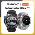 New 2024  Zeblaze Stratos 2 Ultra GPS Smart Watch Built-in Dual-band GNSS Compass Barometric Altimeter 10 ATM Voice Calling Smartwatch. 