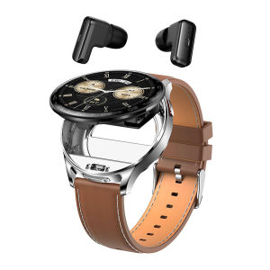 New Rainbuvvy T97 2-in-1 Wireless Earphone Smart watch 1.39inch Full Touch Screen Bluetooth call HIFI 9D Sound Quality IP67 Waterproof Smartwatch For Men Women