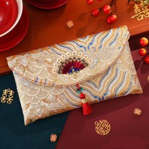 National Trendy Festive Red Envelopes Texture Wedding Birthday Big Red Envelopes Housewarming Profit Is Sealed Ten Thousand Yuan Fabric Red Envelopes High-End Feeling