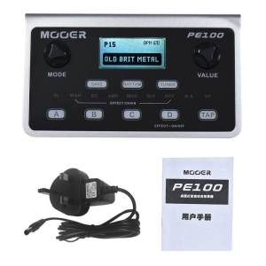 [ammoon]【Ready Stock】MOOER PE100 Multi-effects Processor Guitar Effect Pedal 39 Effects US plug black