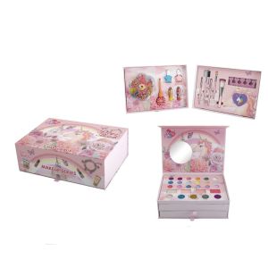 JON09 หลายฟังก์ชัน ชุดเครื่องสำอางสำหรับเด็ก อายแชโดว์ ลิปสติก ชุดของเล่นแต่งหน้าสำหรับเด็ก ชุดแต่งตัวสวย ปลอดสารพิษ ชุดเล่นเจ้าหญิง สาวๆ