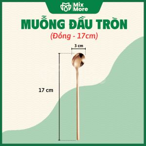 Muỗng thìa inox cafe 304 đầu tròn pha cà phê trà cao cấp sang trọng Mixmore