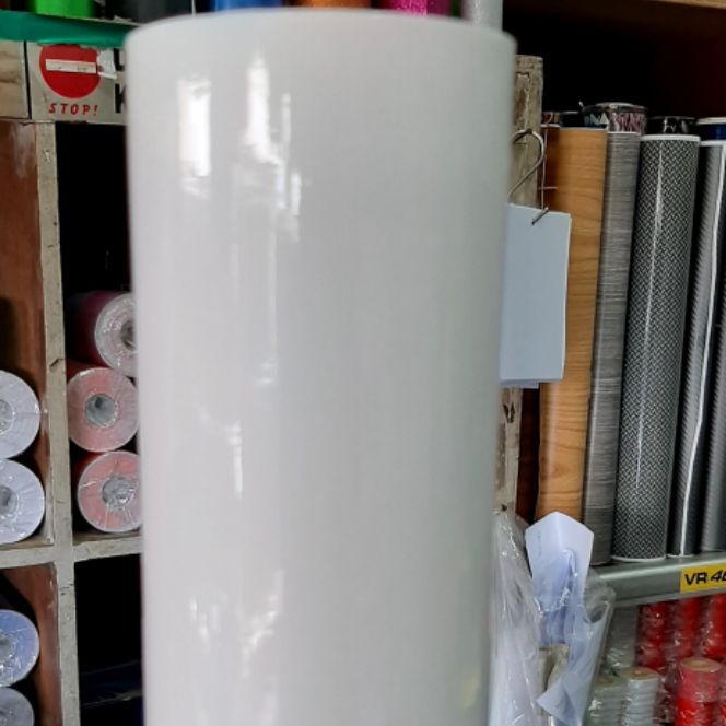 SKOTLET STICKER PUTIH GLOSSY VARIASI BODY MOTOR STIKER WARNA WHITE POLOS