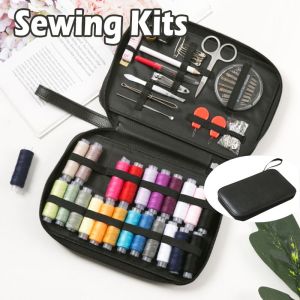 MLADEN 97pcs Sewing Box Kits Portable DIY Multi-function Line Needle Scissors Pins Ruler Accessories Kit for Hand Quilting