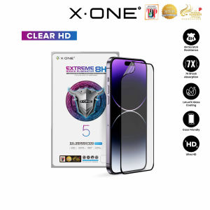 X-One iPhone 15 Pro Max/iPhone 15 Pro/iPhone 15 Screen Protector Extreme Shock Eliminator 8H 5th Gen Full Coverage iPhone Screen Protector