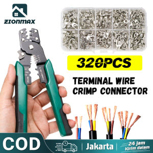 Set 320pcs Tang Crimp Skun Connector Kabel Terminal Multifungsi/Tang Krimping Press Skun Kabel Kombinasi / Tang Potong Kupas Kabel Multifungsi / Tang Potong Kupas Kabel Listrik