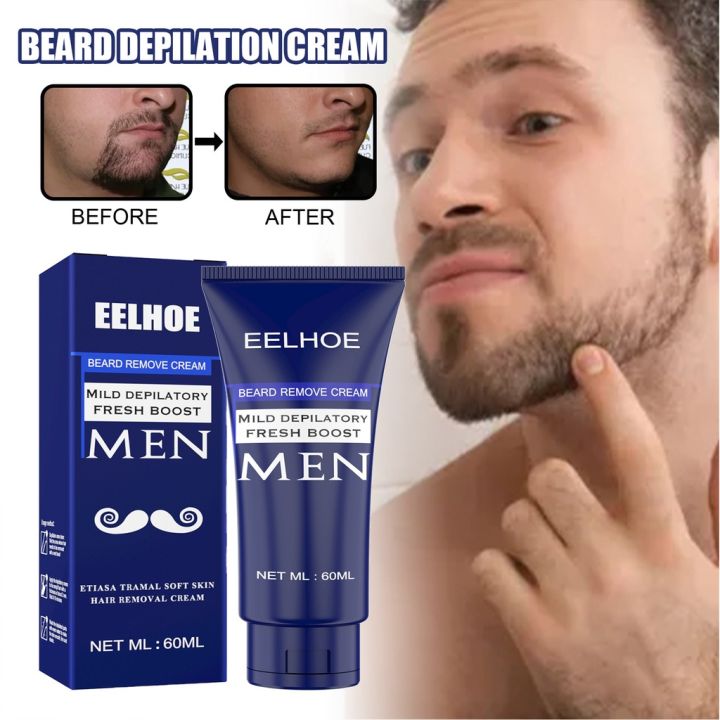 Men Permanent Hair Removal Cream Depilatory Paste Beard Moustache Remover  Cream