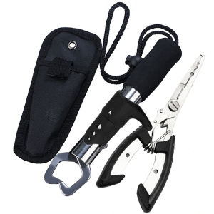 HAIYI FISHING โลหะผสม คีมสำหรับตกปลา คอมโบ ครีมจับปากปลากิ๊บตกปลา กริปเปอร์ คีมปลดเบ็ดปลาคิบเปอร์จับปลา กิ๊ปเปอร์ตกปลา คีปเปอร์จับปลา กิปเปอร์