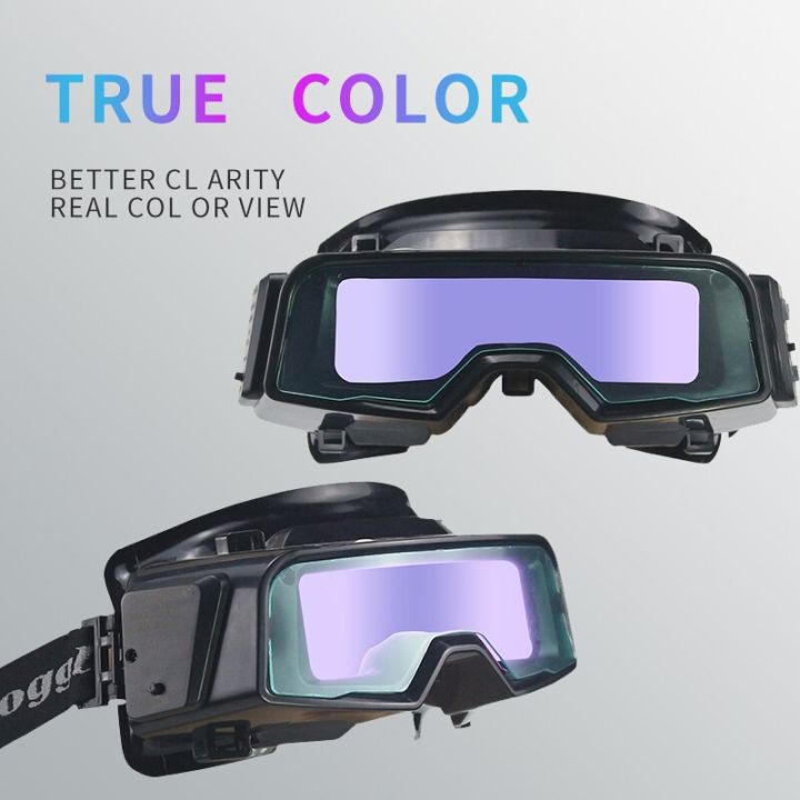 Outside Control Solar Auto Darken True Color Welding Glasses Welder