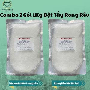 [Pha Nước Sôi Khi Sử Dụng] Combo 2 Gói Bột Tẩy Rong Loại 500g Tổng 1kg Làm Sạch Rong Rêu Nền Nhà Sân Xi Măng Tường Nhà Khử Trùng Diệt Khuẩn Nấm Móc Hiệu Quả
