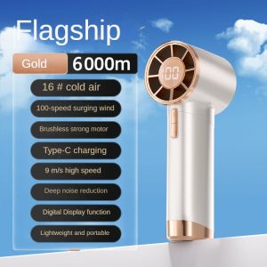 CEOOL Portable Handheld Turbo Fan 100 Level Adjustment USB Rechargeable Fan Digital Display Cooling Fan