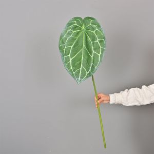 SALOMONER Green Plants Artificial Calla Leaves Lifelike Plastic Crane King Fern Leaf Forests Birthdays Realistic Faux Plant Home Decor