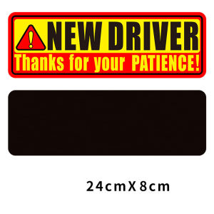 Reflective New Driver Magnet Sign Car Safety Sticker Metal Surface Waterproof 24x8cm