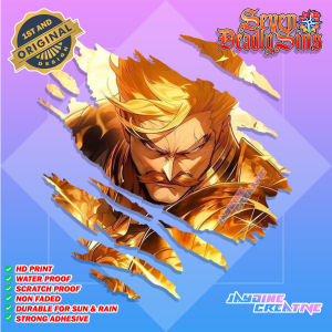 Seven Deadly Sins Scratch Design Sticker Indoor Outdoor Vinyl Sticker Waterproof & Non-Faded