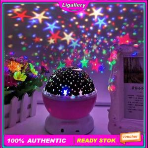 LAMPU TIDUR PROYEKTOR BULAT BULAN BINTANG STAR MOON PUTAR STAR LAMPU TIDUR KAMAR AESTETIK