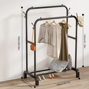 HOTUS ราวตากผ้าแบบเรียบง่าย ราวตากผ้าแบบตั้งพื้น ระเบียง ราวตากผ้าสำหรับบ้าน ห้องนอน ราวตากผ้าในบ้าน