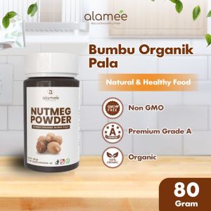 ALAMEE Bumbu Dapur Pala Bubuk Nutmeg Seasoning Powder Rempah Murni Asli Tanpa Campuran Organik 80g