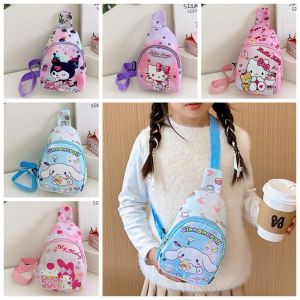 SFFGF Cinnamoroll Kuromi Chest Bag Melody Hellokitty Cartoon Anime Shoulder Bag Fashion Korean Style Children Crossbody Bag Boy/Girls