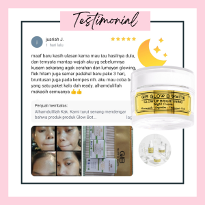 [ BPOM ] GLOW B WHITE GLOW UP BRIGHTENING NIGHT CREAM 10 g CREAM GLOWING / MENCERAHKAN / BRUNTUSAN