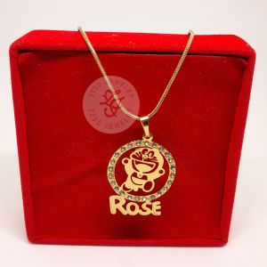 Kalung Nama - Zedd Jewelry: Warna Silver dan Emas Tahan Lama Anti Karat - Cantik Berkualitas Cocok Untuk Kado Hadiah - Doraemon Theme Necklace: Titanium 18K Gold Plated - COD Bayar Di Tempat