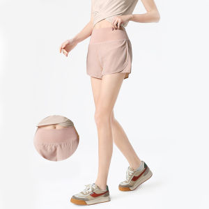 Cameljeans 2 lớp quần short thể thao quần soóc cạp cao Yoga cho phụ nữ