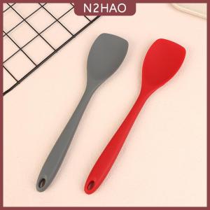 N2HAO Cấp thực phẩm Silicone thìa Thìa chịu nhiệt nấu ăn muỗng không dính nướng scraper khuấy scooping salad trộn muỗng