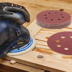 10 Tờ Nhám Tròn 5 Inch 125mm Đế Dán Đủ Số Grit Giấy Nhám Tròn Có Lỗ -NIEVE