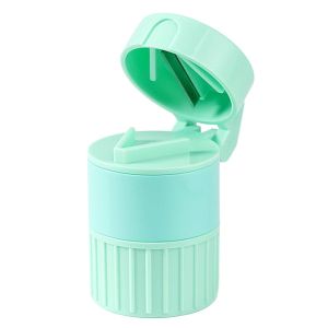 MUNCHX 4 In 1 Cutting Pill Case 4 Layer Multifunction Splitter Box Travel Pill Cutting Storage Box Powder Tablet Grinder Pills