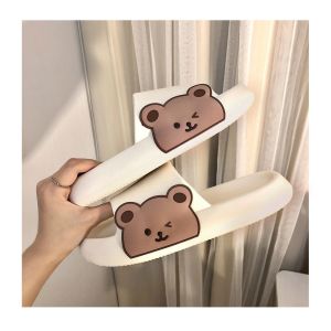 Slipper Anti Slip Shoes Cute Bear Bathroom Thick Slipper Couple Slipper Living Room Indoor Men Women Girls Selipar