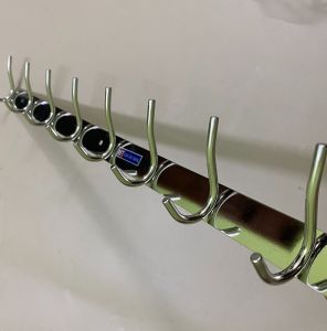 thanh treo quần áo cỡ lớn dài 9 móc tặng kèm vít nở chất liệu inox 304