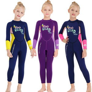 Yoomee 2.5mm Neoprene Wetsuit Little Kids Keep Warm UV Protection Swimsuits Long Sleeves Diving Suits
