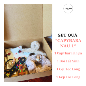 Set Quà Sinh Nhật Capybara LINDO Quà Tặng Bạn Gái Các Dịp Đặc Biệt 8/3 20/10 14/2 Capybara Cute