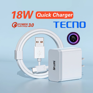 Tecno Full set 18W Fast Charging 6A Type-C Micro USB Cabler  Android