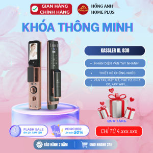 Khóa cửa vân tay Kassler KL 838 app wifi face id nhận diện khuôn mặt thiết kế sang trọng chính hãng