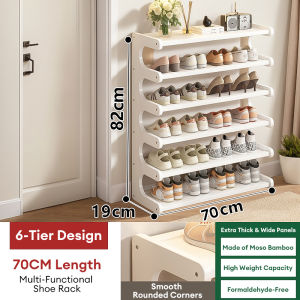 CHENGJIA Bamboo Rak Kasut Kayu Shoes Rack 2/3/4/5/6 Layers White/Brown Shoe Rack Outdoor Rack Kasut 鞋架