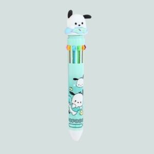 Sanrio Press Ten Color Ballpoint Pen Cartoon Kawaii Kuromi Multi-color Students Gel Pen Melody Sanrio Stationery Write Cute Pens