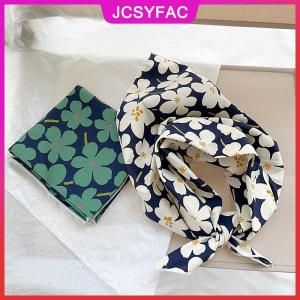 JCSYFAC 56Cm Phụ Nữ Headband Cotton Linen Vuông Khăn Hàn Quốc Cô Gái Đại Học Thời Trang Thanh Lịch Cổ Khăn Mặt Trời Bảo Vệ Khăn Quàng Đầu