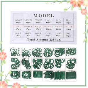 Green sea 225Pcs Seal O-ring R134a Car Air Conditioning Rubber Washer Assortment Box Set