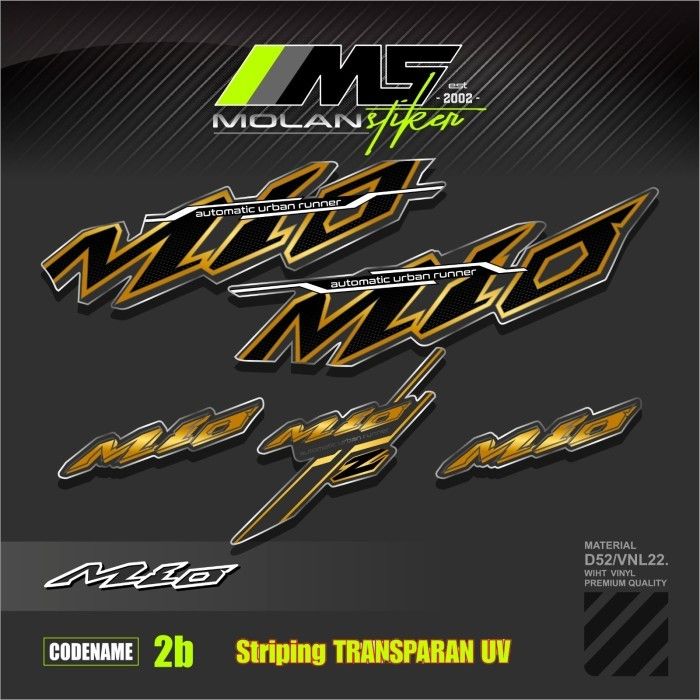 T55 Decal Sticker Striping Variasi Transparan Uv Mio Urban Mio Sporty ...