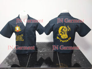 (พร้อมส่ง)#เสื้อช็อปปักลายพระวิษณุ ช่างกล 5สี