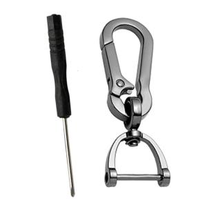 Elegant Metal Keychain Multifuntional Carabiner Hook Key Rings Functional Keychain Rotatable Lobster Clasp Key Holder