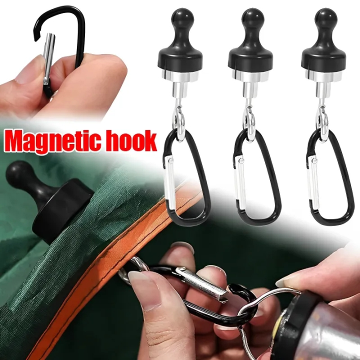 2pcs Multipurpose Hooks Outdoor Tent Camping Light Hook Bearing Hanger With D