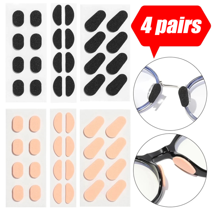 8pcs=4 pairs Soft Foam Nose Pads Self Adhesive Eyeglass EVA Nose Pads ...