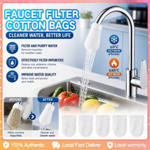 100pcs Faucet Filter Universal Tap Water Purifier Anti-Splash Faucet Filter Cotton Bags free T-strap